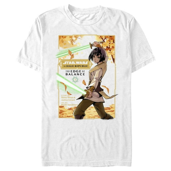 Men's Star Wars The High Republic Edge of Balance Cover  Graphic Tee White X Large