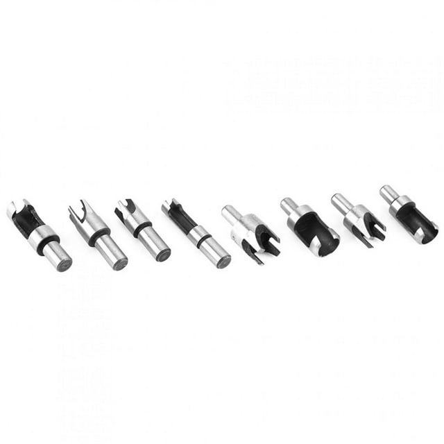 Cutting Tool Drill Bit Set, 8 Piece Wood Plug Cutter, Sturdy Premium For Electric Hand Drill Bench Drill