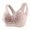 Pink, variant on Xijirk Women V Neck Mesh Lace Bralette Wireless Soft Padded Wide Straps Breathable Comfort Everyday Bra,Black,4XL