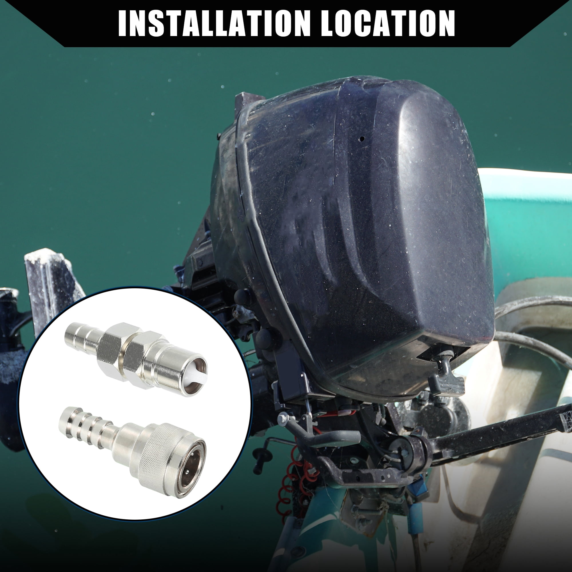 Unique Bargains 5/16" Boat Fuel Connector for Tohatsu for Nissan Outboard 5-90HP Engine