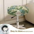 thumbnail image 4 of ZIATUBLE Palm Leaves Bar Stool Slipcovers Soft Stool Cushion Covers Circle 12-14 Inch Universal Chairs Decorative Cover Set 2 Pack Removable Office Chair Saddle Stool Cushion, 4 of 6