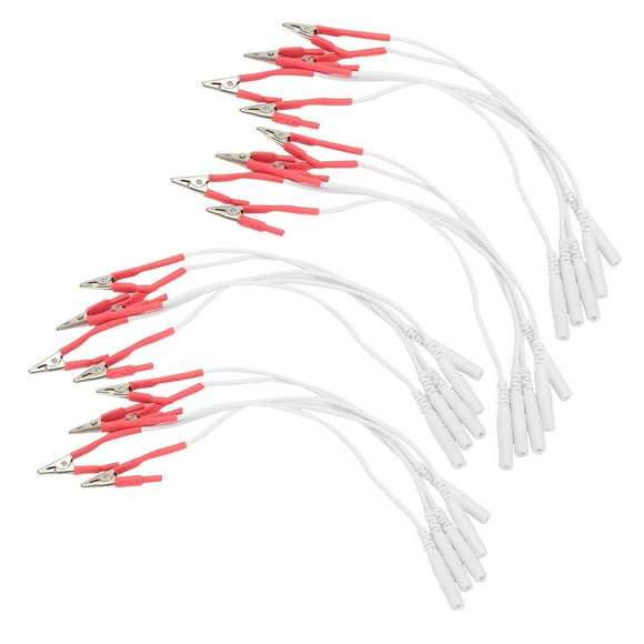 Cable TENS, 20 piezas/bolsa Cables conductores de electrodos con clip Cables conductores de electrodos con clip Máxima comodidad
