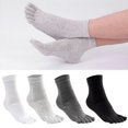 thumbnail image 2 of Orthopedic Compression Socks Men's Toe Socks Ultra Medium Cut Liner With Gel Tab Breathable, 2 of 6