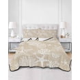 thumbnail image 2 of Twin Quilt Bedding Set, Rustic Coastal Reversible Summer Quilt 3 Pieces, Sea Nautical Summer Beach Starfish Coral Lightweight Bedspreads Coverlets with 2 Pillow Shams for All Seasons, 2 of 5