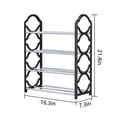 thumbnail image 3 of HLONK Home Storage & Organisation Shoe Rack  Shoe Rack Storage Organizer With 4 Tiers Metal Shelves For Bedroom  Closet  Entry  Dorm Room, 3 of 8