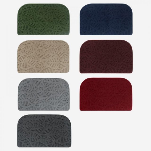 Tapis de Porte Demi-Rond, Tapis d'Entrée Antidérapant, Tapis de Porte en Caoutchouc Durable, Tapis de Porte Profil Bas, Tapis Demi-Cercle pour Garage, Patio, Zones à Fort Passage, 30"X18 Pouces