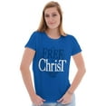 thumbnail image 4 of Free in Christ Jesus Christian Womens Slim Fit Graphic Tee Brisco Brands S, 4 of 5