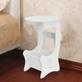 thumbnail image 5 of Bedside Table Night Stand Round Mini Coffee Table Sofa Side Table Simple Tea Desk for Living Room Bedroom Easy to Install Elegant Storage for Indoor Use 17x11x11in(C), 5 of 6