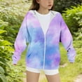 thumbnail image 5 of Fleece Zip Up Hoodies for Teen Girl Boy Trendy Tie Dye Gradient Sweatshirt with Hood Long Sleeve Warm Pullover Top With Pockets, 5 of 5