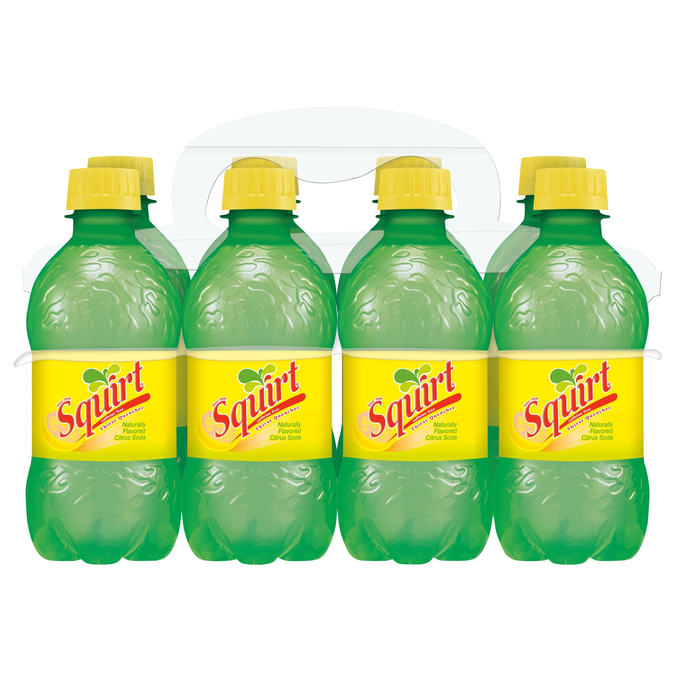 (3 pack) Squirt Caffeine Free Grapefruit Soda Pop, 12 fl oz, 8 Pack Bottles