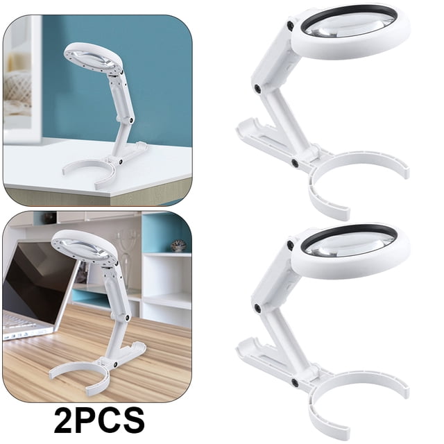Lámpara Lectura Con Lupa Mano Universal Suministros Reparación Relojes 8LED