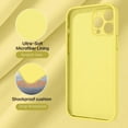thumbnail image 5 of Designed for iPhone 13 Pro Max Case, Slim Liquid Silicone Full Body Screen Camera Protective Shockproof Phone Case with Soft Microfiber Lining 6.7 inch, Yellow, 5 of 18
