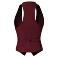 thumbnail image 3 of Made by Olivia Women's Dressy Casual Versatile Racerback Vest Tuxedo Suit Waistcoat, 3 of 6