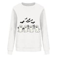 thumbnail image 4 of MexChoioe Women's Halloween Pumpkin Graphic Crewneck Sweatshirt Long Sleeve Casual Fall Winter Holiday Pullover Top, 4 of 7