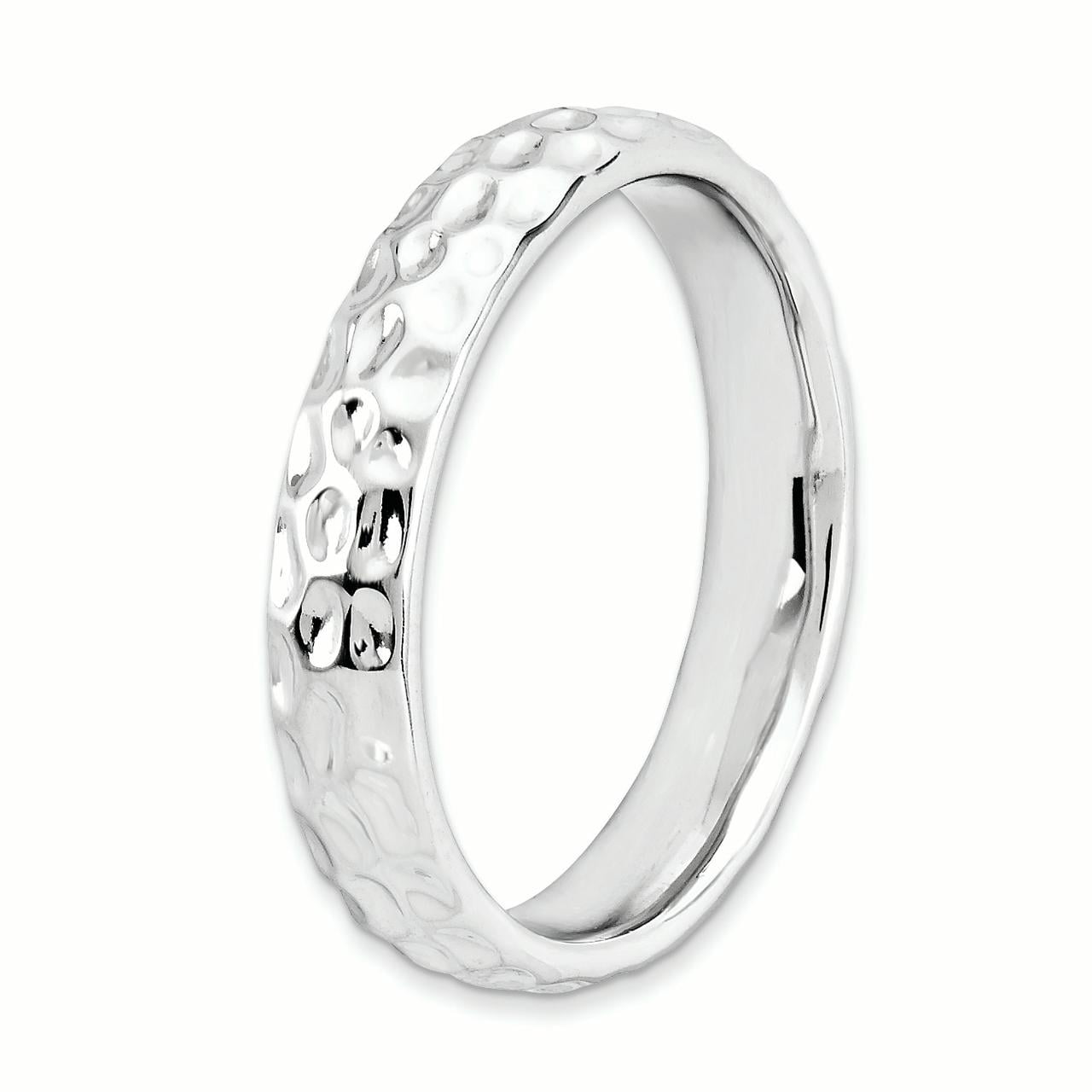 Stackable Expressions Sterling Silver Rhodium Ring