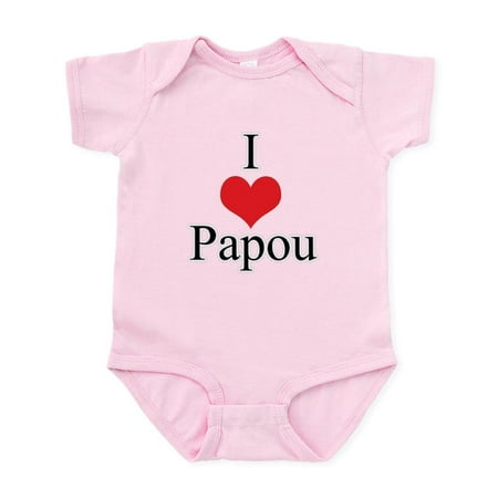 

CafePress - I Love (Heart) Papou Infant Bodysuit - Baby Light Bodysuit Size Newborn - 24 Months