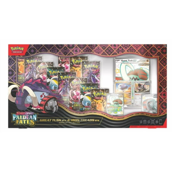 Pokemon TCG: Scarlet & Violet - Paldean Fates - Great Tusk ex & Iron Treads ex Premium Collection!