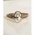 thumbnail image 2 of vylahjewellery Promise Ring for Her Minimalist Moissanite Diamond Engagement Ring Bezel Oval Shape Birthday Gift Ring 14K Vermeil Yellow Gold Split Shank Wedding Ring, 2 of 7