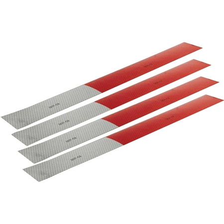 UPC: 0047286721847 | Optronics RE418T DOT-C2 Certification Marked Reflective 4 Strip Kit Tape  Alternating Red and White Pattern  4 per Pack