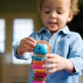 thumbnail image 2 of Building Block Playset B. toys Bristle Block Spinaroos 75 piezas, 2 of 6