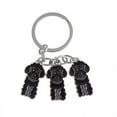 thumbnail image 1 of Llavero de coche con forma de caniche Llaveros de metal con forma de perro de metal Colgante colgante (negro caniche), 1 of 3