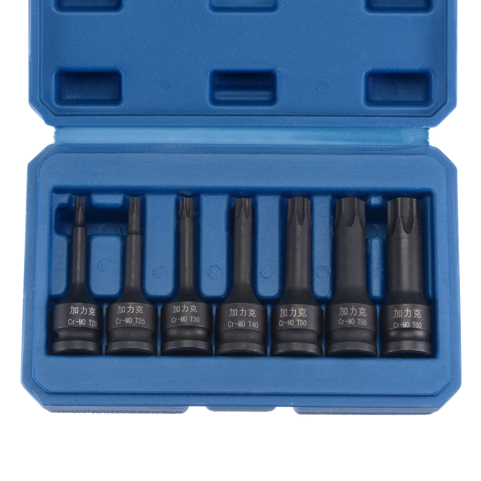Uxcell 3/8" Drive Impact Torx Bit Socket Set, T20 - T60, Metric 60mm Length, CR-MO