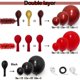 thumbnail image 3 of Globos de doble relleno HibaoPati con forma de guirnalda de globos negros y rojos, 3 of 9