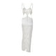thumbnail image 5 of VISgogo Vestido largo con tirantes informales para mujer, vestido sin espalda con cuello en V hueco de Color sólido a la moda VISgogo moda, 5 of 6