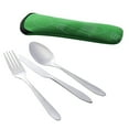 thumbnail image 3 of Reusable Flatware Sets Knife, Fork, Spoon, Chopsticks, 3Pcs Portable Travel Stainless Steel Tableware Dinnerware with Carrying Case, 3 of 6