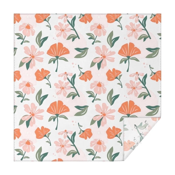 42x42 Inch Waterproof Square Tablecloth, Thickened Polyester Table Cover for Dining & Parties, Floral Print
