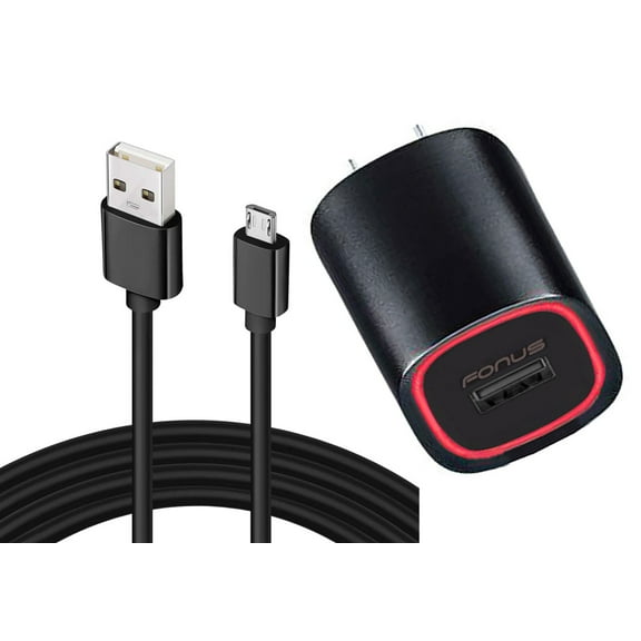 Fast 18W Home Charger Compatible With Amazon Fire 7 (9th Gen 2019) - 6ft Cable Micro USB Power Adapter Cord