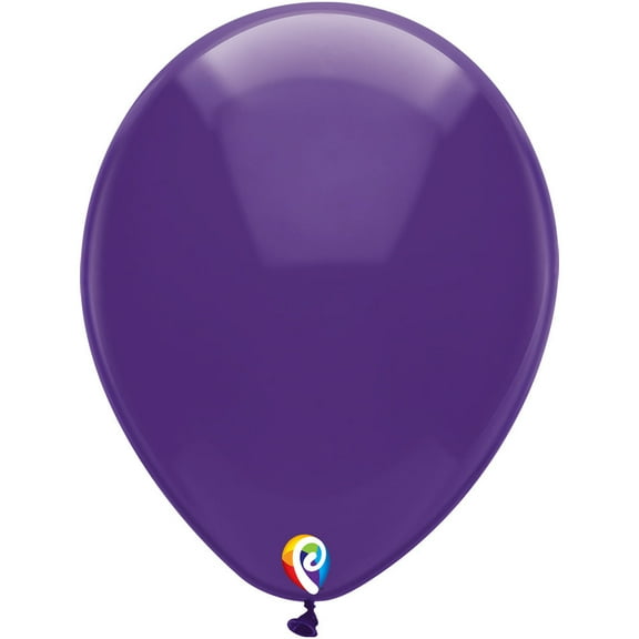 Funsational 12" Crystal Purple Latex Balloons, 15ct