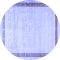 thumbnail image 1 of Ahgly Company Machine Washable Indoor Round Persian Blue Traditional Area Rugs, 4' Round, 1 of 4