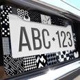 thumbnail image 6 of 1 Pcs Black and White License Plate Frame, License Plate Cover for Car Decorative Parts, Aluminum License Plate Bracket Holder Rust-Proof Weather-Proof for US Standard Car, 6 of 9