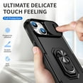 thumbnail image 3 of Casetego Phone Case for iPhone 15 Plus with Support Car Holder Sliding Window Shockproof Protective Phone Cover,Black, 3 of 7
