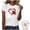 White, variant on HOMBOM T Shirts for Women Summer Graphic Tees Crew Neck Gray Basic Maple Leaf Print Short Sleeve Womens Tops
