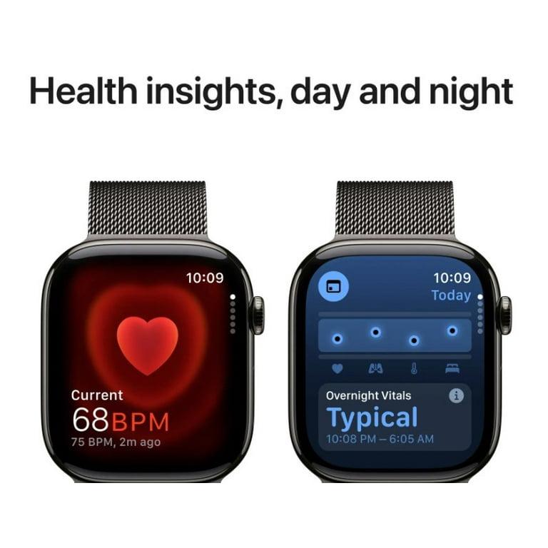 Restored Apple Watch Series 10 GPS 42mm Jet Black Aluminium Case