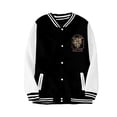 thumbnail image 1 of Veste d'Hiver en Duvet Chaud pour Filles Veste Décontractée Imprimée Veste de Baseball Cardigan de Sport, 1 of 7