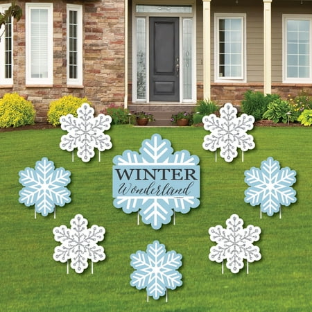 Winter Wonderland Yard Sign Outdoor Lawn Decor Snowflake