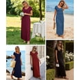 thumbnail image 4 of Women's Split Maternity Long Dresses Nursing Dresses for Breastfeeding, 4 of 5