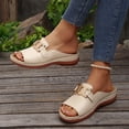 thumbnail image 4 of WIZUTIZ Shower Shoes Women Soft Vintage Walking House Shoes for Women Summer Slide Sandals Wedge Sandals Slippers Beach Slip on Sandals Indoor Cushion Shower Shoes for Ladies Mother's Day Gifts, 4 of 6