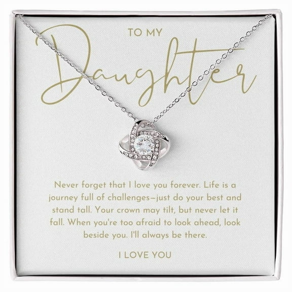 To My Daughter Gift - Love Knot Necklace Standard Box