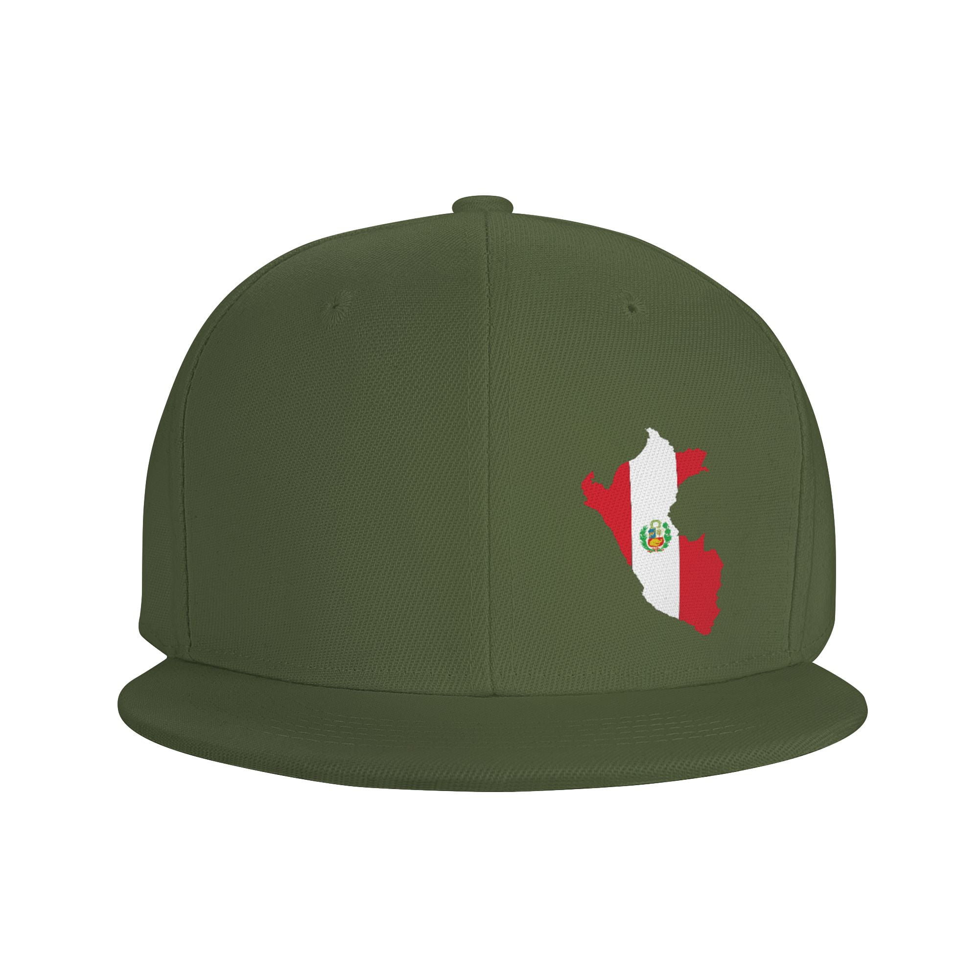 TEQUAN Flat Brim Hat Snapback Hats, Under Construction Building Pattern  Adjustable Men Baseball Cap (Green) 