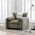 thumbnail image 3 of Derzers Modern Style Chenille Oversized Armchair Accent 386’’ W Single Sofa, Green, 3 of 7