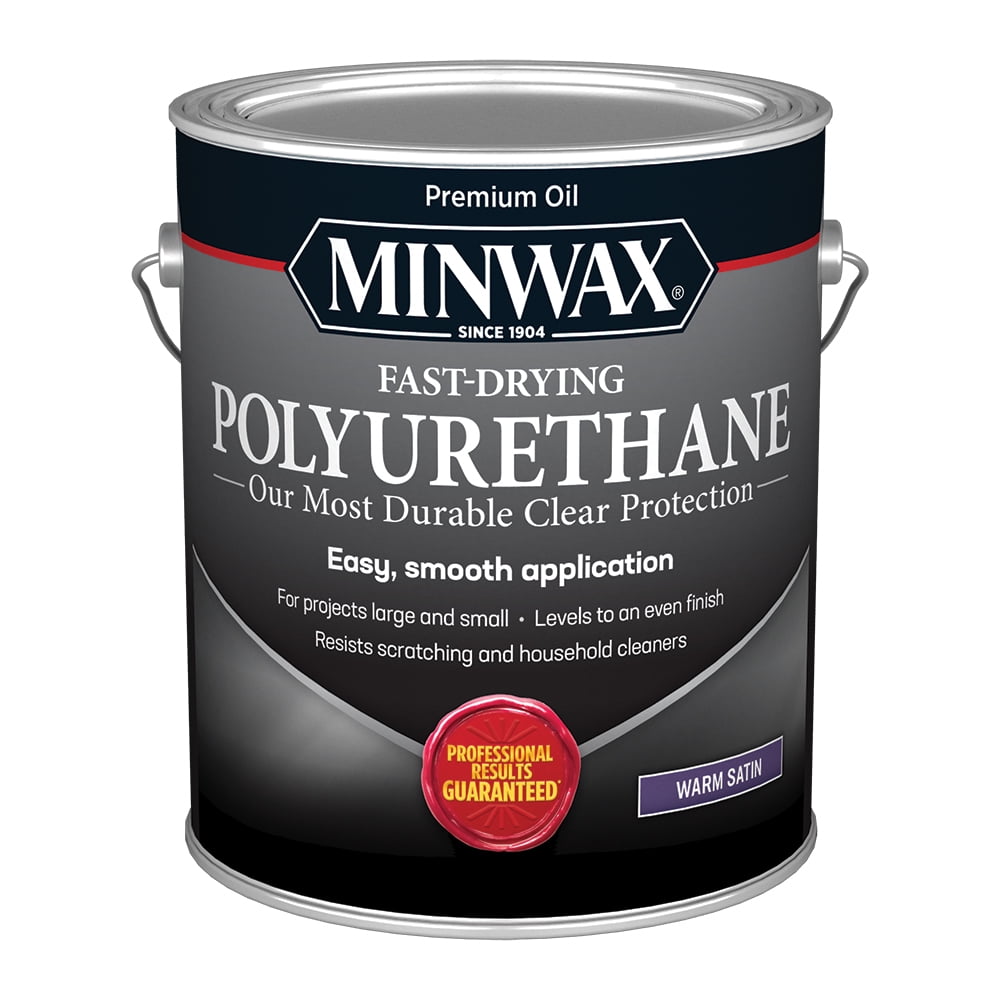 Minwax Fast-Drying Polyurethane 350 VOC, Satin, Clear, 1 Gallon