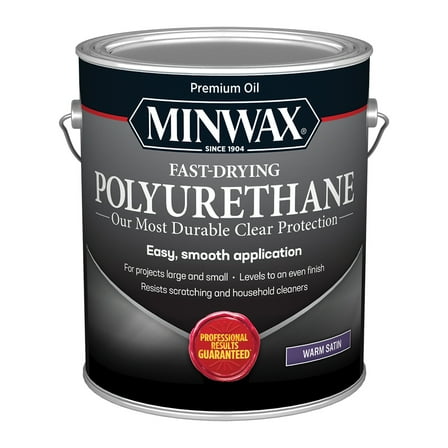 Minwax Fast-Drying Polyurethane 350 VOC, Satin, Clear, 1 Gallon