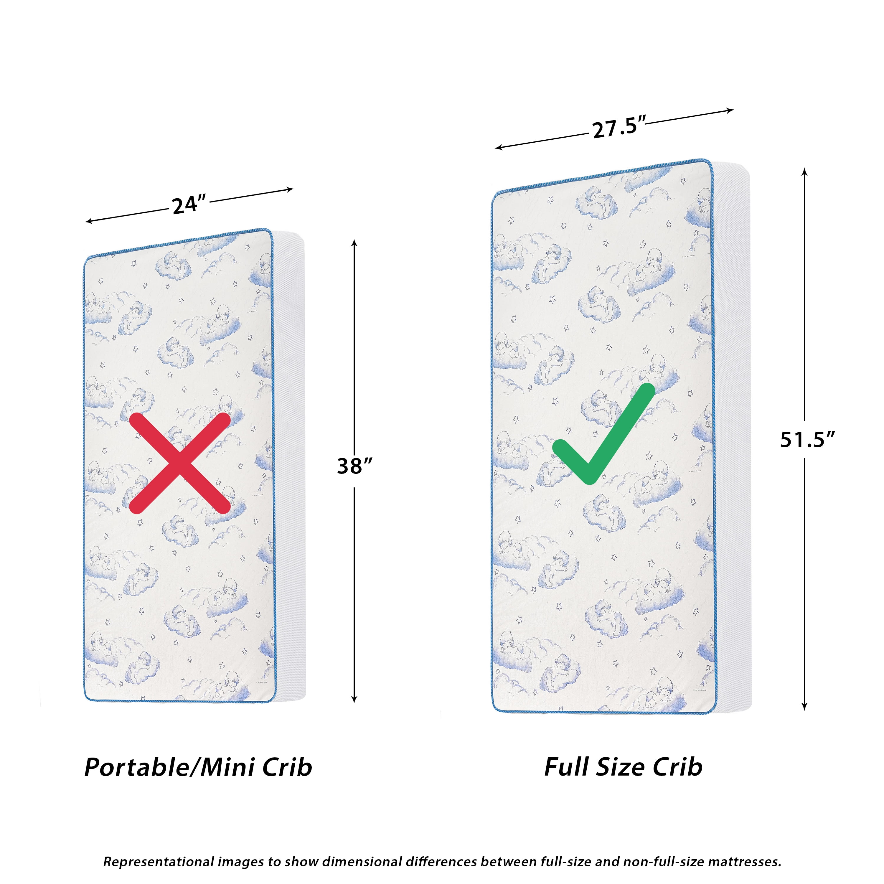 Dream on Me 6" 112 Coil Spring Crib & Toddler Bed Mattress