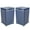 Navy, variant on Furniture of America Azur Aluminum Patio Trash Cans in Gray (Set of 2)