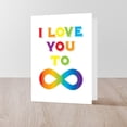 thumbnail image 4 of CafePress - I Love You To Infinity Rainbow - Greeting Card, Blank Inside Matte, 4 of 4