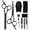Black, variant on VIISHARE 11 PCS Hair Cutting Scissors Kit, Professional Stainless Steel Barber Hair Shears Set for Men Women, Home Salon